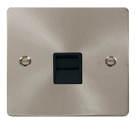Click Define Brushed Steel Master Telephone Point FPBS120BK