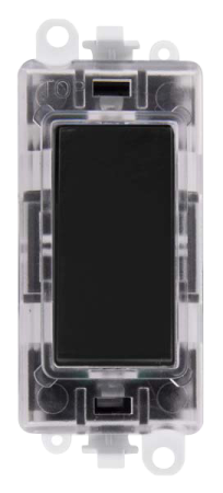 Click Grid Pro 20AX 1 Way Blue Illuminated Black Switch Locator Module | GM2001BTBK
