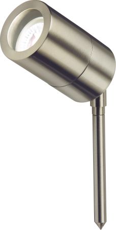Knightsbridge IP65 GU10 Light Stainless Steel Garden Spike GU10SPIKEL