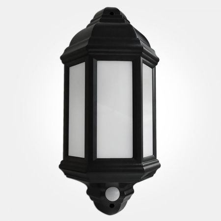 Eterna Lighting 7w LED Half Wall Lantern Black | VECOHBK