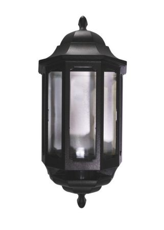 ASD Lighting HLBK060P Black Polycarbonate 60w PIR Half Wall Lantern