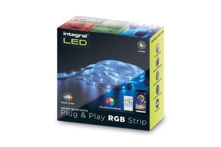 Integral LED ILSTRGBA161B IP20 4.5W/m RGB 10mm 5m Reel Plug and Play LED Strip Kit