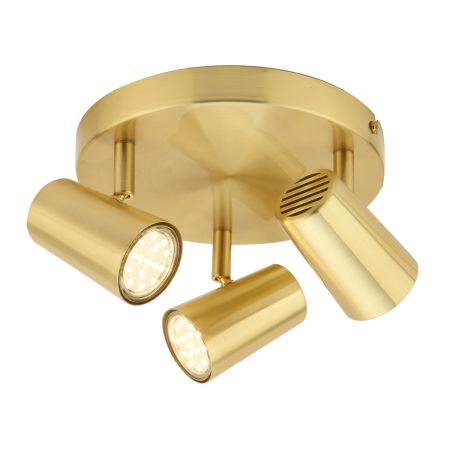 Inlight Harvey 3 Light GU10 Spotlight Plate Satin Brass | INL-31776-SBRS