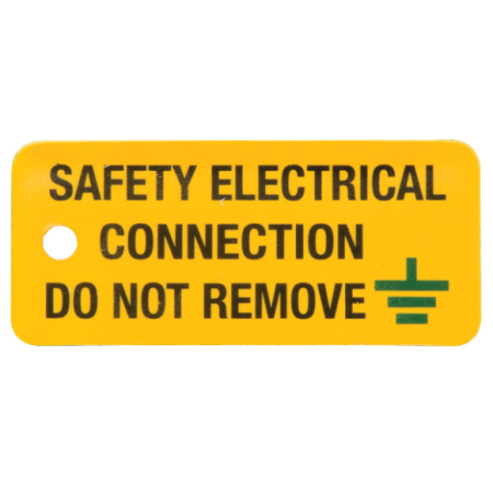 Industrial Signs Safety Electrical Connection 80 x 35mm Rigid PVC Tag | IS0605RP