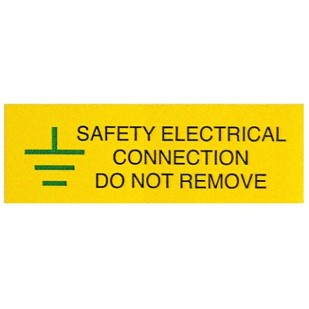 Industrial Signs Safety Electrical Connection 75 x 25mm Self Adhesive Vinyl Labels | IS0610SA