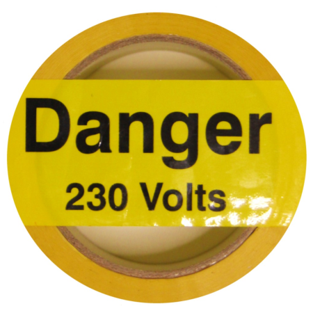 Industrial Signs Danger 230V Laminated 48 X 33M Tape | IS10133MR