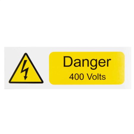 Industrial Signs Danger 400V 75 x 25mm Self-Adhesive Lables | IS2210SA