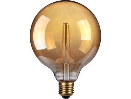 Kosnic Lamps 4w Decorative LED Filament Gold 125mm Globe Lamp E27/ES KFLM04G125E27-GLD