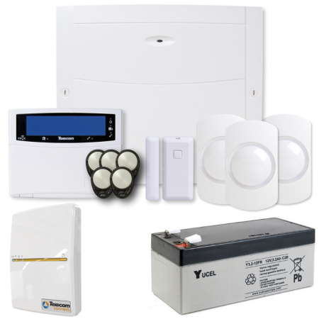 Texecom Ricochet Premier Elite 64W Wireless Alarm Kit Wired Keypad & SmartCom | KIT-1086-WIFI