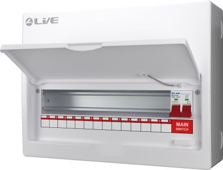 Live Electrical 4 Way Metal Clad Consumer Unit c/w 100A Main Switch (2 Usable Ways) | LSMC04/100