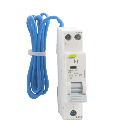 Navitas Bi-Directional Mini RCBO 6A C Curve 30mA Type A | N206CR