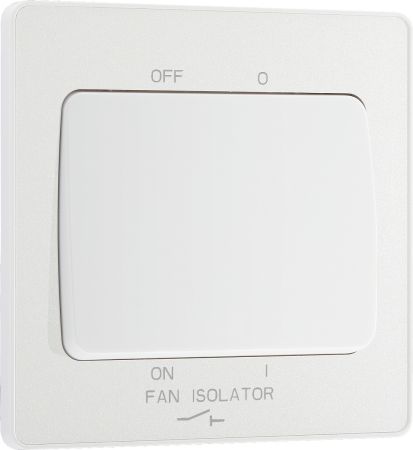 BG Evolve 3 Pole Fan Isolator Switch Pearlescent White | PCDCL15W
