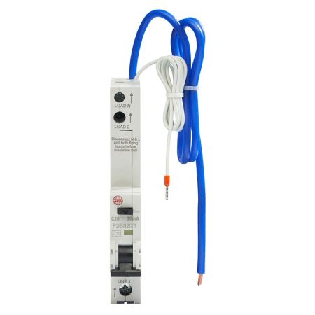 Wylex Type C 20A 30mA 1P+N 10Ka Type A Single Pole RCBO | PSBS20/1