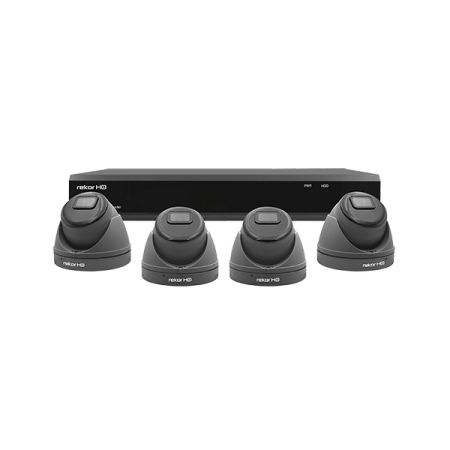 ESP Rekor 4 Channel 4 Dome Camera 1TB HD CCTV System Grey | RHD4KD4G1TB