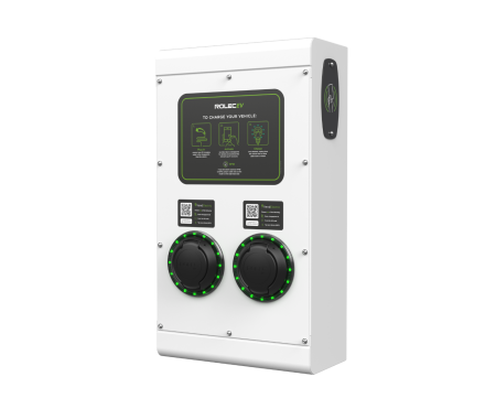 Rolec SecuriCharge 22kw Dual Type 2 Socket Smart 3-Phase EV Charger Grey | ROLEC0123G