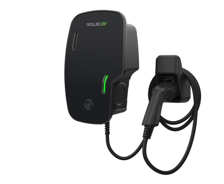 Rolec Zura 22kW 5m Tethered TruePEN 4G / Wi-Fi 3-Phase EV Charger Black | ROLEC3156B