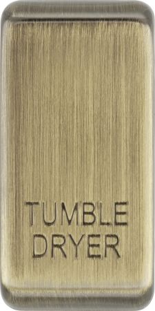 BG Nexus Grid Antique Brass Rocker Cover Marked Tumble Dryer (Pack of 10) | RRTDAB