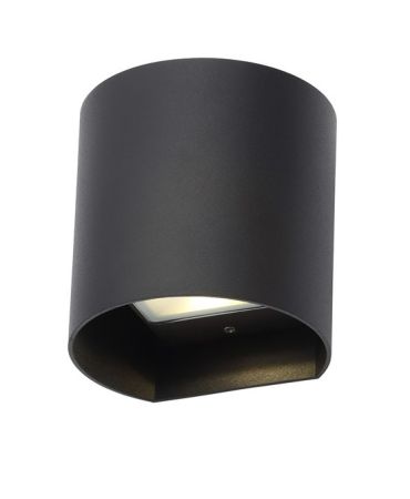 Forum Zinc Maui Up and Down 8w LED Wall Light | ZN-29995-BLK