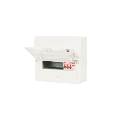 Contactum Defender 8 Way 100A Main Switch Consumer Unit & SPD | SDD081SPMS