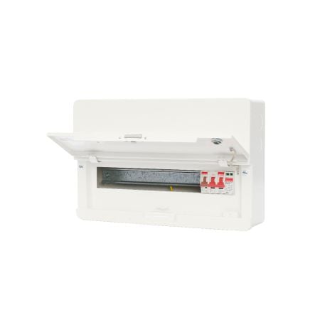 Contactum Defender 14 Way 100A Main Switch Consumer Unit & SPD | SDD141SPMS