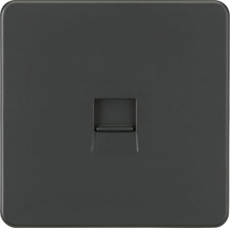 Knightsbridge Screwless Telephone Extension Socket Anthracite | SF7400AT