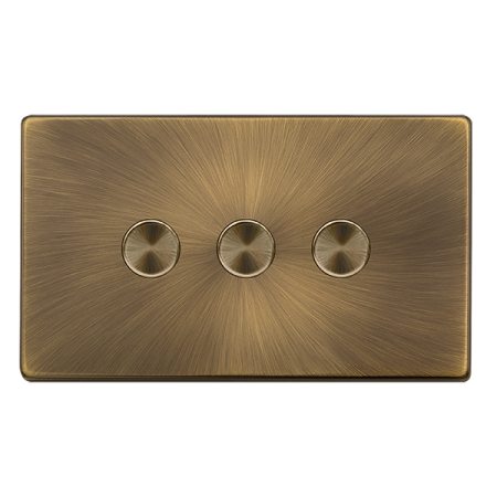 Click Definity Antique Brass 3-gang Led Dimmer Switch - SFAB163