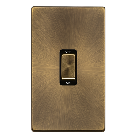 Click Definity Antique Brass 2g Dp 45a Cooker Switch - SFAB502BK