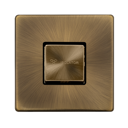 Click Definity Antique Brass 20a Dp Fan Isolator Switch - SFAB520BK