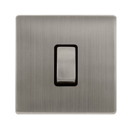 Click Definity Stainless Steel 10AX Single Intermediate Switch Black Insert | SFSS425BK