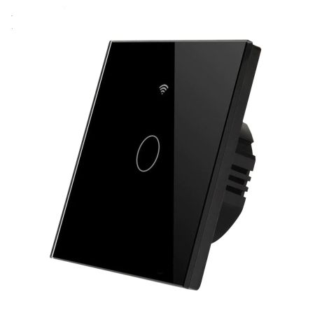 Ener-J Smart WiFi 1 Gang Touch Switch (No Neutral Needed) Black| SHA5336