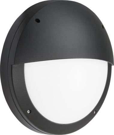 Knightsbridge 230V IP65 18W LED Eyelid Bulkhead CCT Black | SHE2B