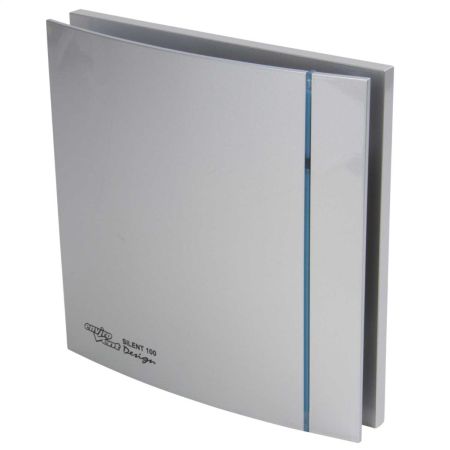 Envirovent Silent Silver Design Bathroom Fan with Timer | SILDES100TS