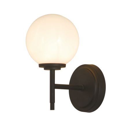 Forum Spa Porto Bathroom Wall Light Matt Black | SPA-31306-MBLK
