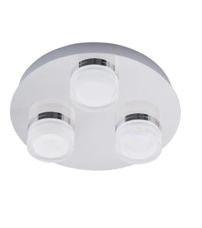 Spa Amalfi 3 Light Spotlight Plate 15w LED Cool White | SPA-31736-CHR