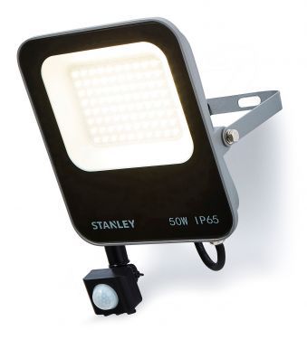Stanley Led Floodlight, 6600 Lumens. 50w, Black/anthracite With Pir SXLS38695E