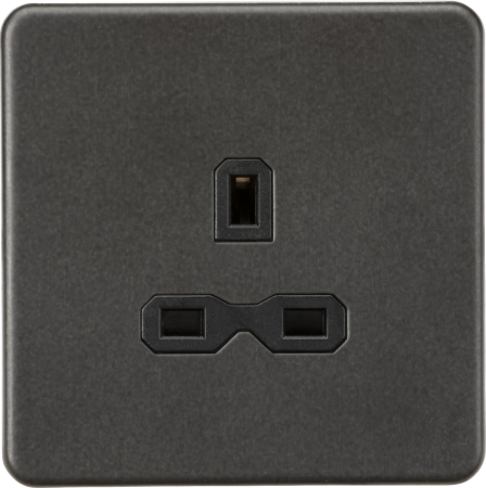 Knightsbridge Screwless Smoked Bronze 13a 1g Unswitched Socket Sfr7000usb