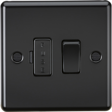 Knightsbridge 13A Switched Fused Spur Unit Matt Black | CL63MBB