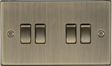 Knightsbridge 10ax 4g 2-way Plate Switch Antique Brass | CS41AB