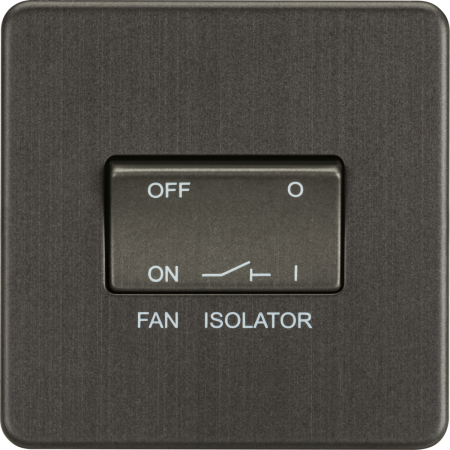 Knightsbridge Screwless Smoked Bronze 10ax Fan Isolator Switch Sf1100sb