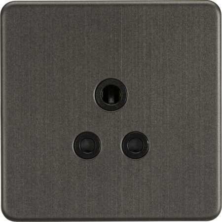 Knightsbridge Screwless Smoked Bronze 5a Unswitched Socket Sf5asb