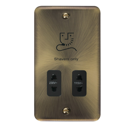 Click Deco Plus Dual Voltage Shaver Socket 115/230v Dpab100bk