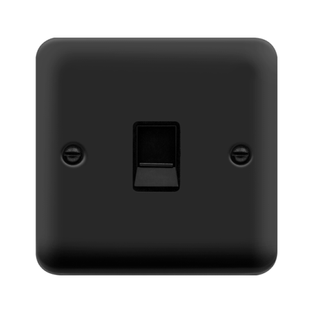 Click Deco Plus Rj11 Telephone Socket Matt Black | DPMB115BK