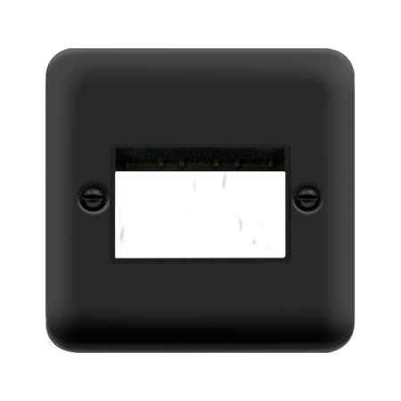 Click Deco Plus Matt Black Single Plate 3 Gang Aperture DPMB403BK