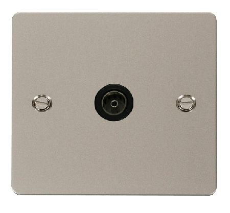 Click Define Pearl Nickel Non-Isolated Coaxial Socket FPPN065BK