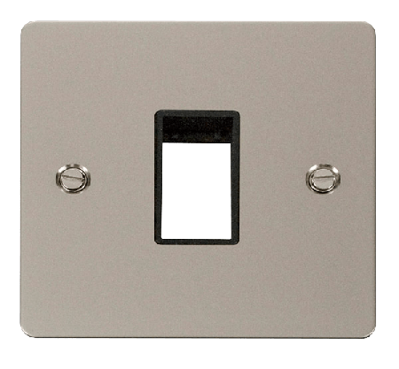 Click Define Pearl Nickel Single Plate 1 Gang Aperture FPPN401BK