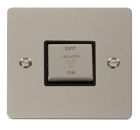 Click Define Pearl Nickel 3 Pole Fan Isolator Switch FPPN520BK