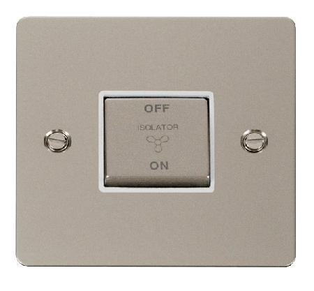 Click Define Pearl Nickel 3 Pole Fan Isolator Switch FPPN520WH