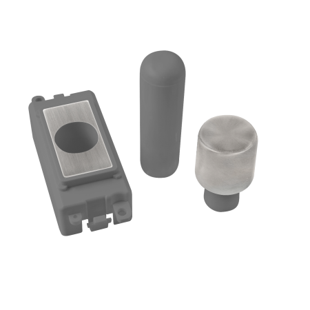 Click Grid Pro GM050GYSS 1 Module Dimmer Mounting Kit Grey - Stainless Steel