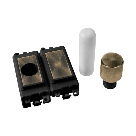 Click Grid Pro GM150BKAB 2 Module Dimmer Mounting Kit Black - Antique Brass
