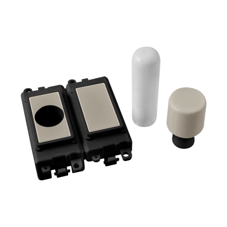 Click Grid Pro GM150BKPN 2 Module Dimmer Mounting Kit Black - Pearl Nickel